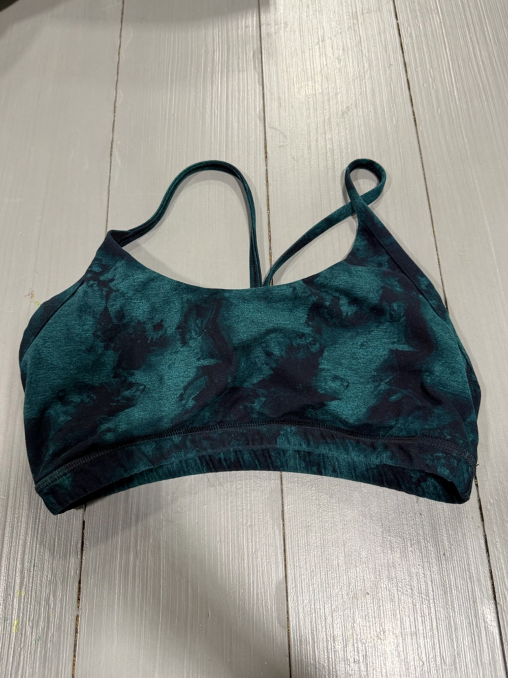 Fleo Teal & Black Bralette Swim Top